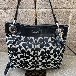 COACH Ashley Signature Purse Convertible Crossbody Shoulder Bag Monogram F17599